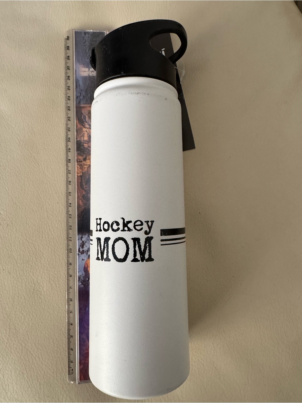 Hockey MOM Stainless Steel Water Bottle - White